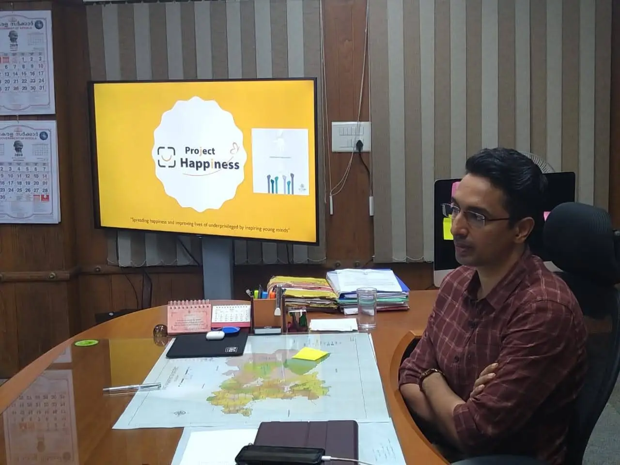 Project Happiness presentation at the District Collector’s office